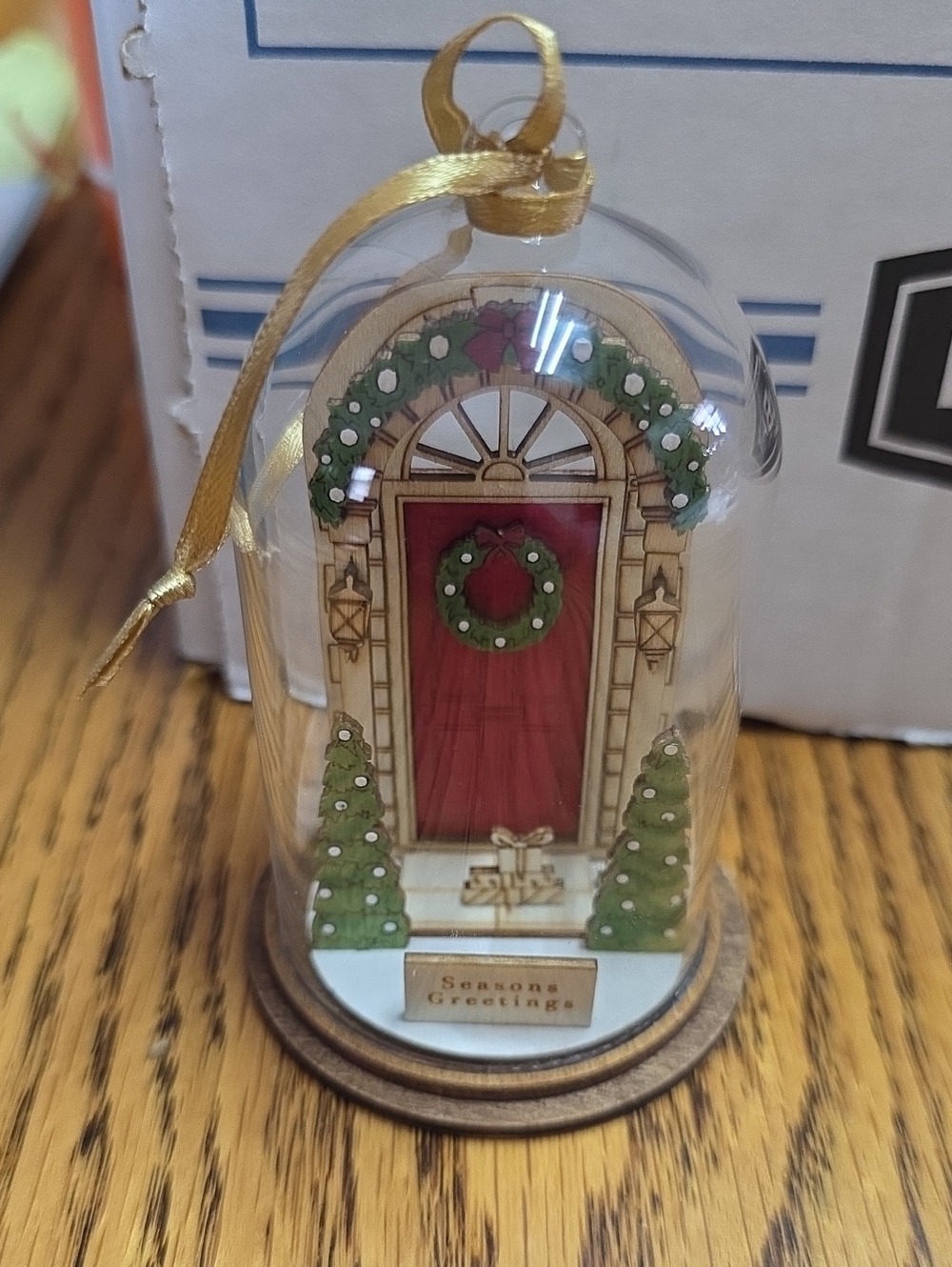 Kloche Department 56 Kloche "Seasons Greetings" Glass Dome @ 3 1/2"